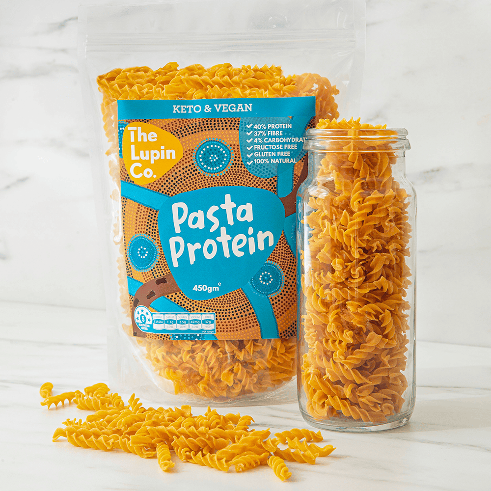 Protein Pasta Spirals - 4% Low Carb 450gm | The Lupin Co.