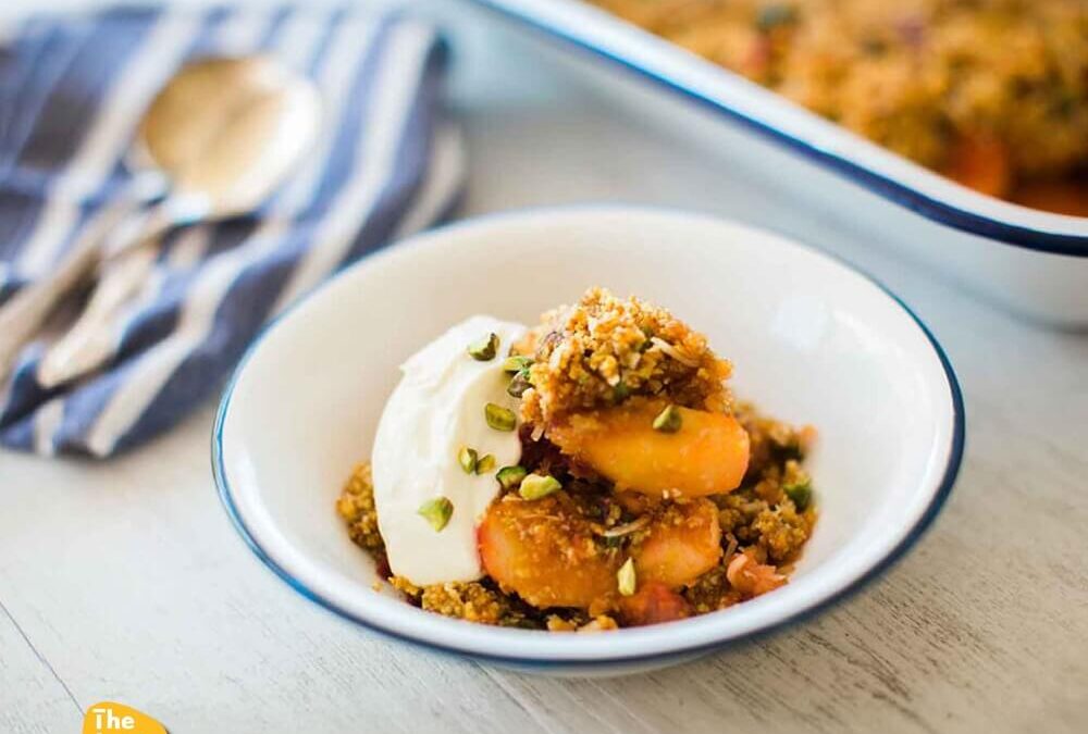 Apple Rhubarb & Lupin Crumble