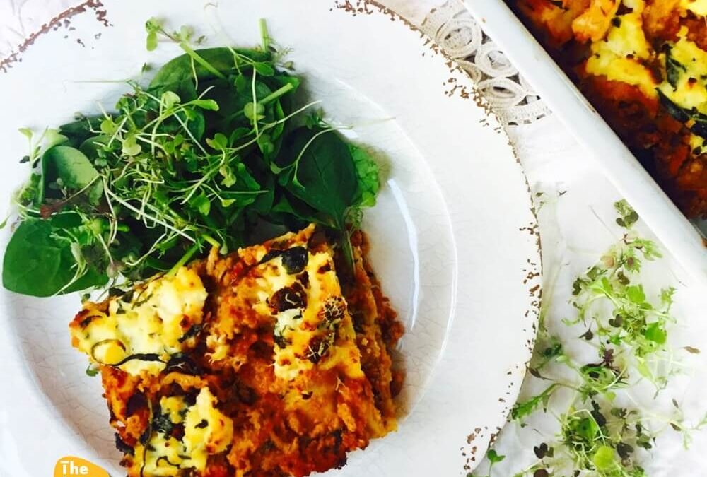 Chicken, Ricotta and Spinach Lupinsagne aka Lasagne