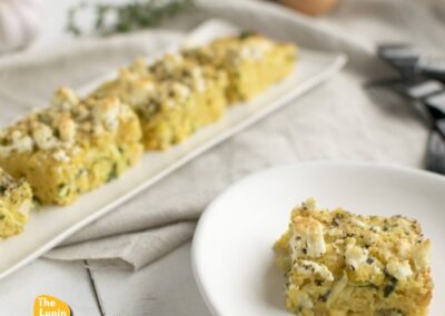 Lupin Zucchini and Feta Slice