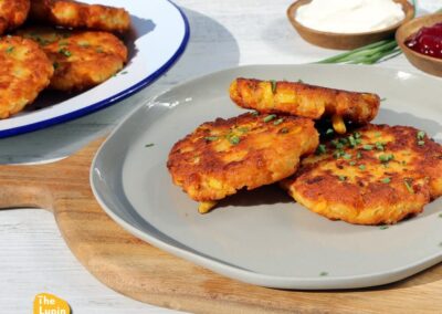Lupin, Haloumi and Sweet Potato Cakes
