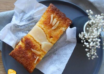 Pear, Polenta and Lupin Cake